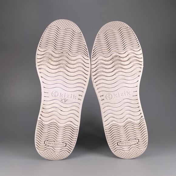 Women’s 8.5 Men’s 7 Kizik Vegas Sneakers White Leather Athletic Casual Sneakers - Picture 4 of 9